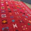 Vintage Moroccan Rug - Red - Contrasting White Border - Image 2